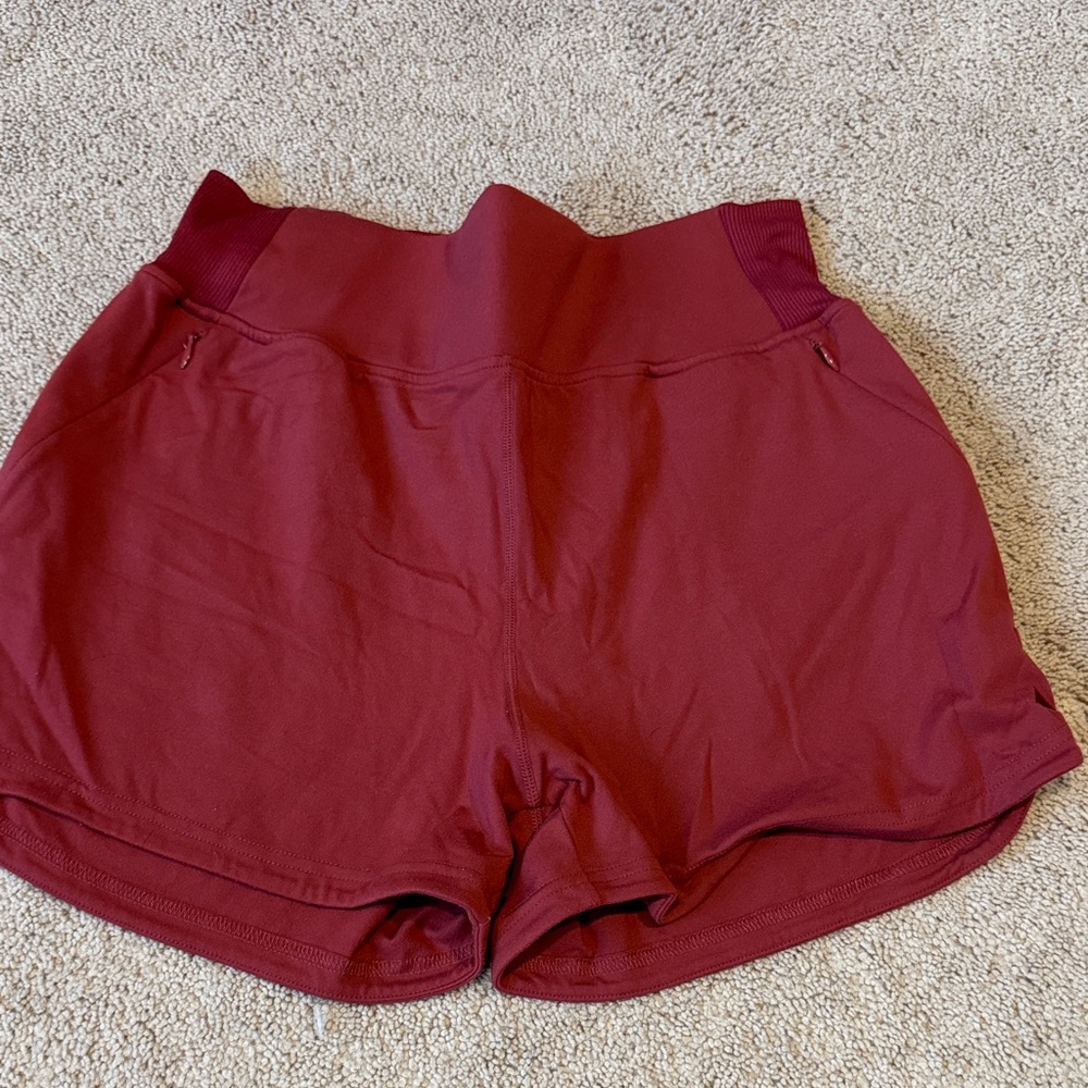 Balance Athletica High Waist Maroon Shorts